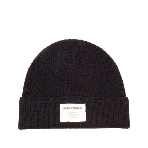 Norse Projects Watch Cap Tab Series Beanie Dark Navy N95-08187004 Degli Uberti